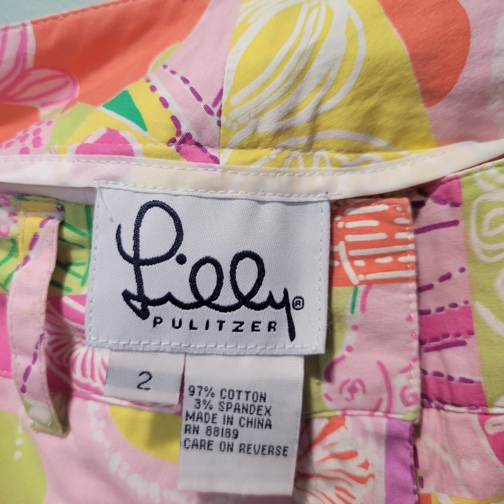 Lilly Pulitzer White Label Patchwork Plaid Floral… - image 2